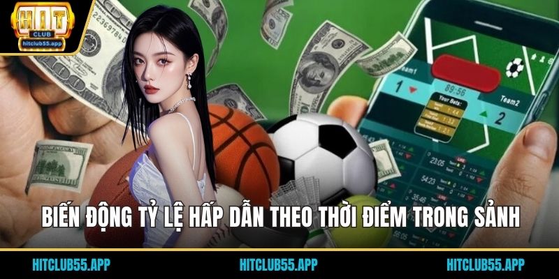 Biến động tỷ lệ hấp dẫn theo thời điểm trong sảnh